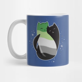 Aromantic Cat LGBT Pride Flag Mug